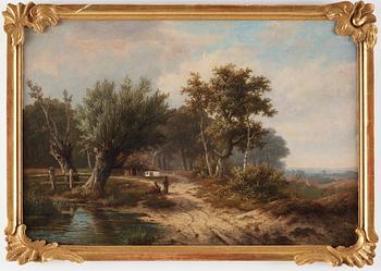 HENDRIK PIETER KOEKKOEK, oil on canvas, signed.