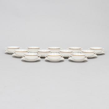 Royal Copenhagen, liemimaljoja, 12 kpl, "Tunna", posliini, Tanska 1957.
