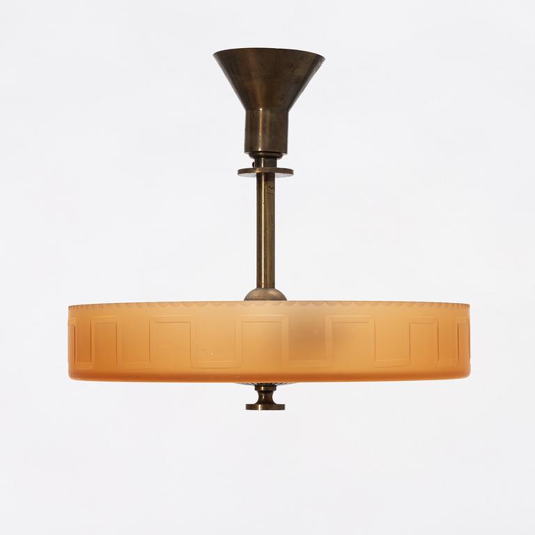 Harald Notini, taklampa, "6584", Arvid Böhlmarks Lampfabrik, 1930-tal.