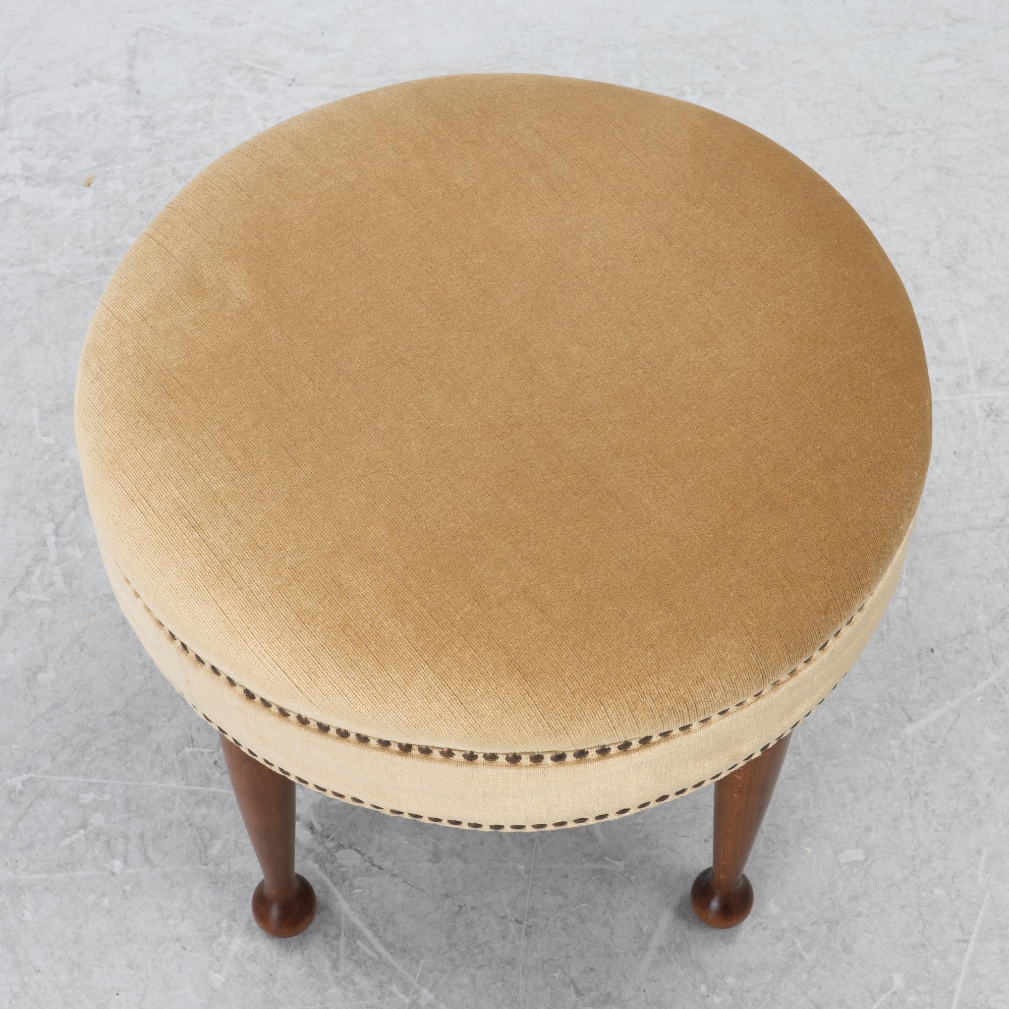 A Swedish Modern ottoman, Sweden, 1940's.