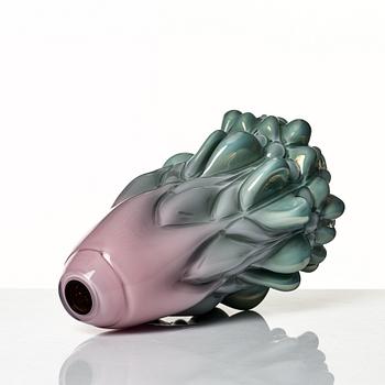 Hanna Hansdotter, a "Stucco print" glass sculpture, The Glass Factory, Boda Glassworks, Sweden 2019.