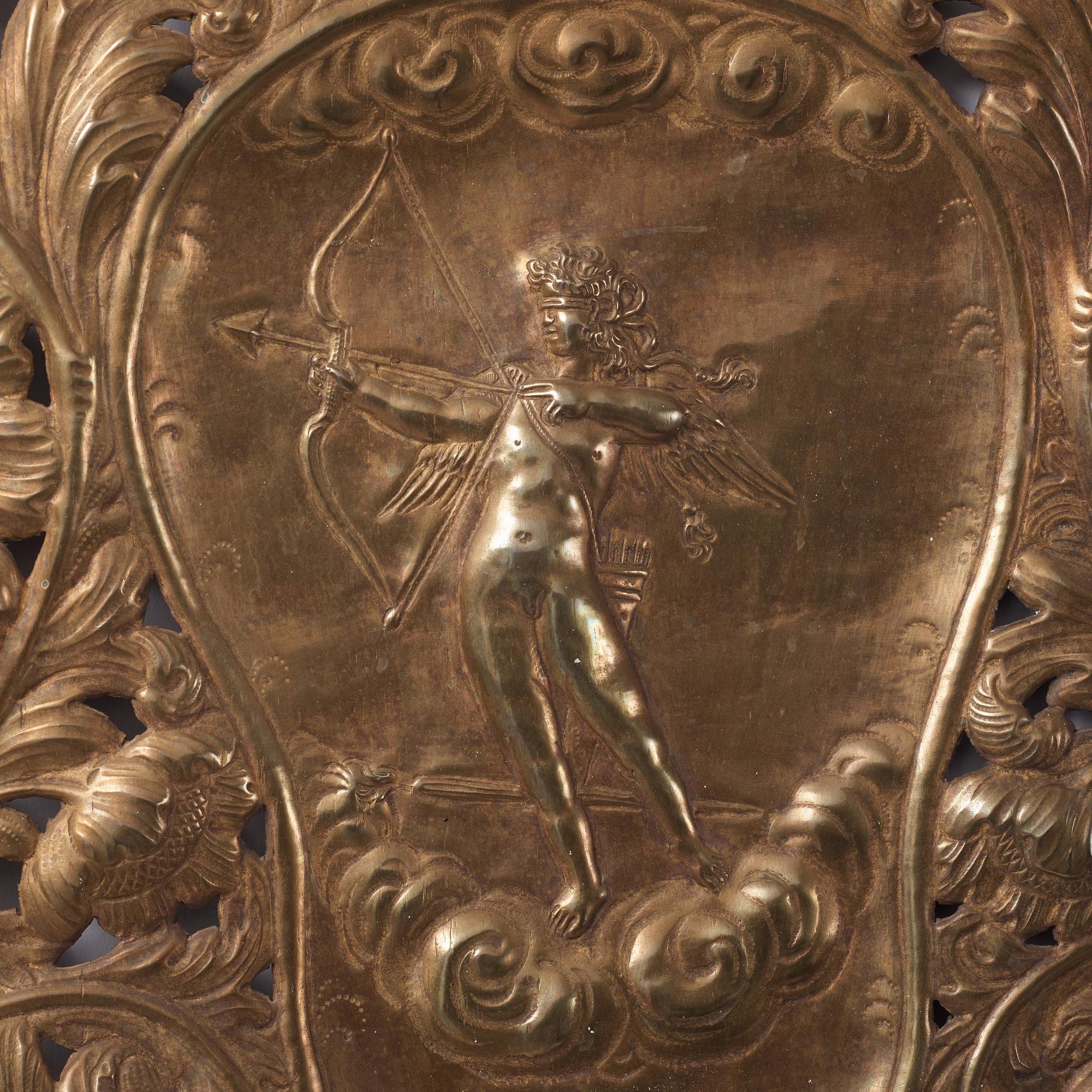 Ljusplåtar fyra stycken, för ett ljus, Sverige ca 1690-1700, Barock.
