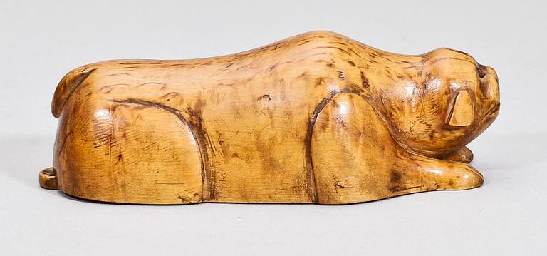 SNUSHUND, trä, 1800-tal.