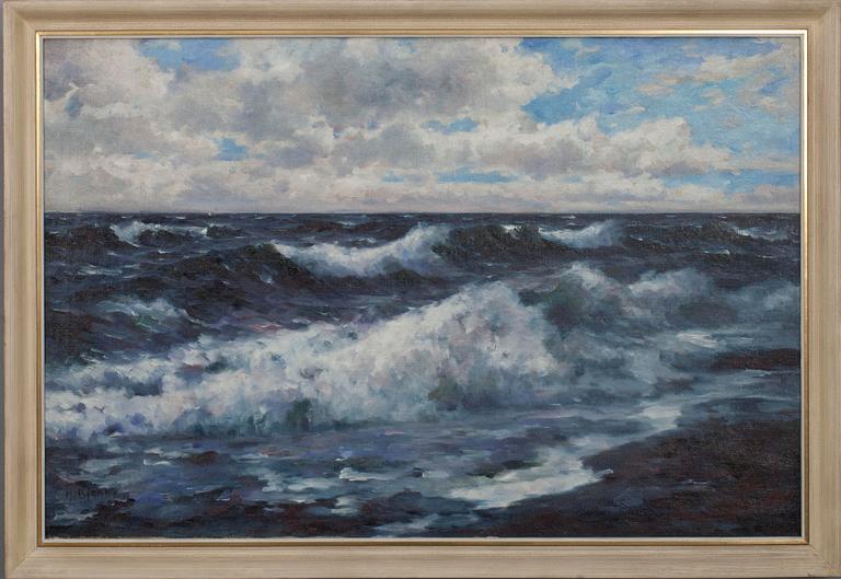 OKÄND KONSTNÄR, olja på duk, sign. H. Bierke.