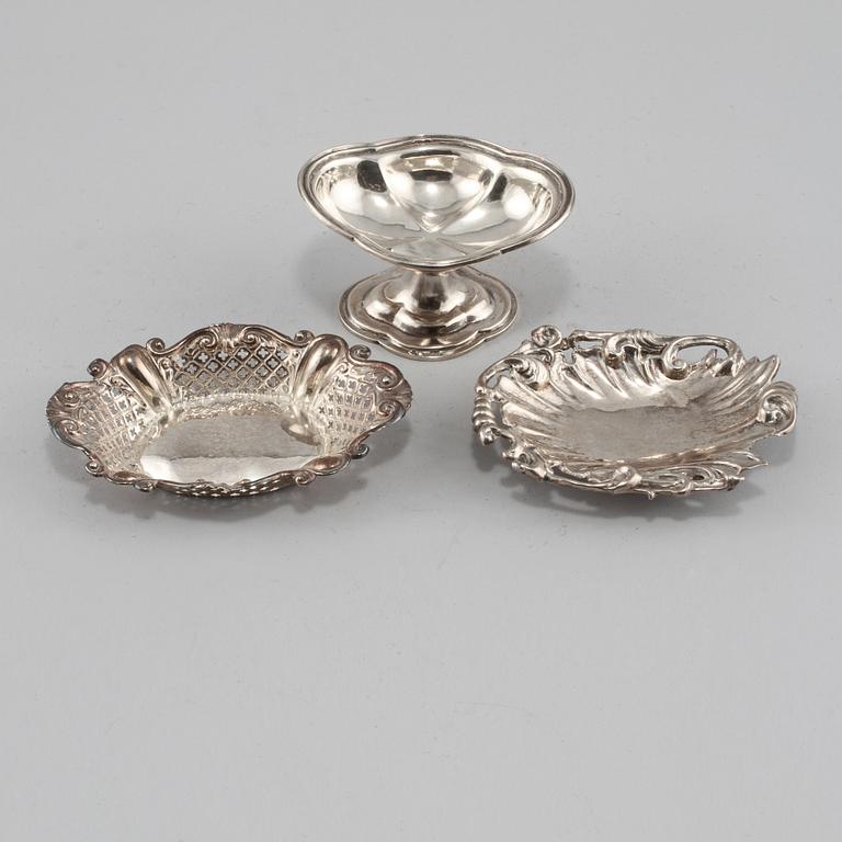 PARTI SILVER, 3 delar, 1800-tal. Vikt 154 g.