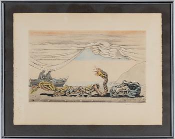 AXEL OLSON, lithograph in colours, 5, signed 114/260.