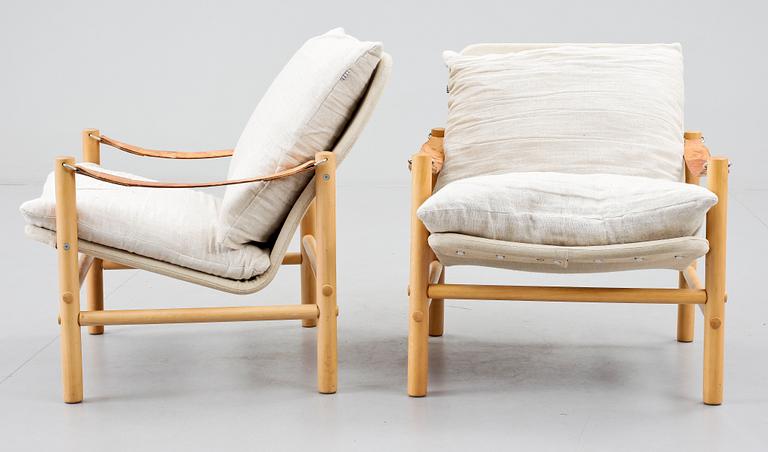 FÅTÖLJER, ett par, "Junker", Bror Boije, DUX, 1970/80-tal.