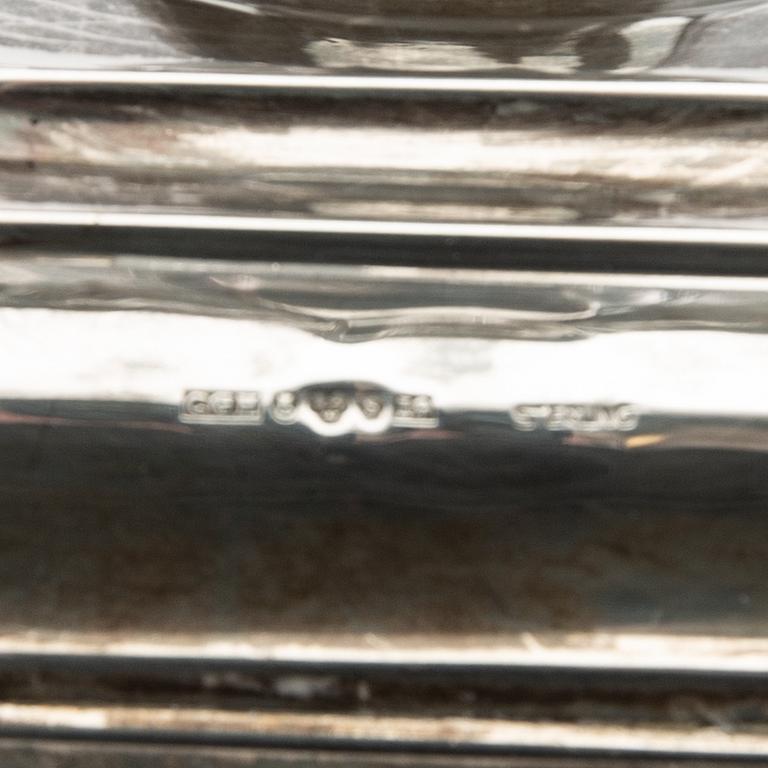 Candelabras a pair of sterling silver CG Hallberg Stockholm 1959.