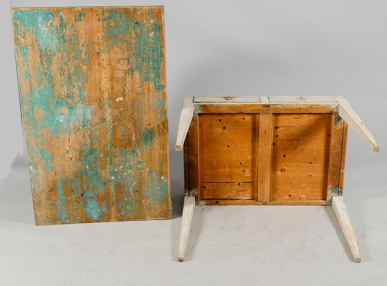 SKRIVBORD, 1800-tal, gråmålat.