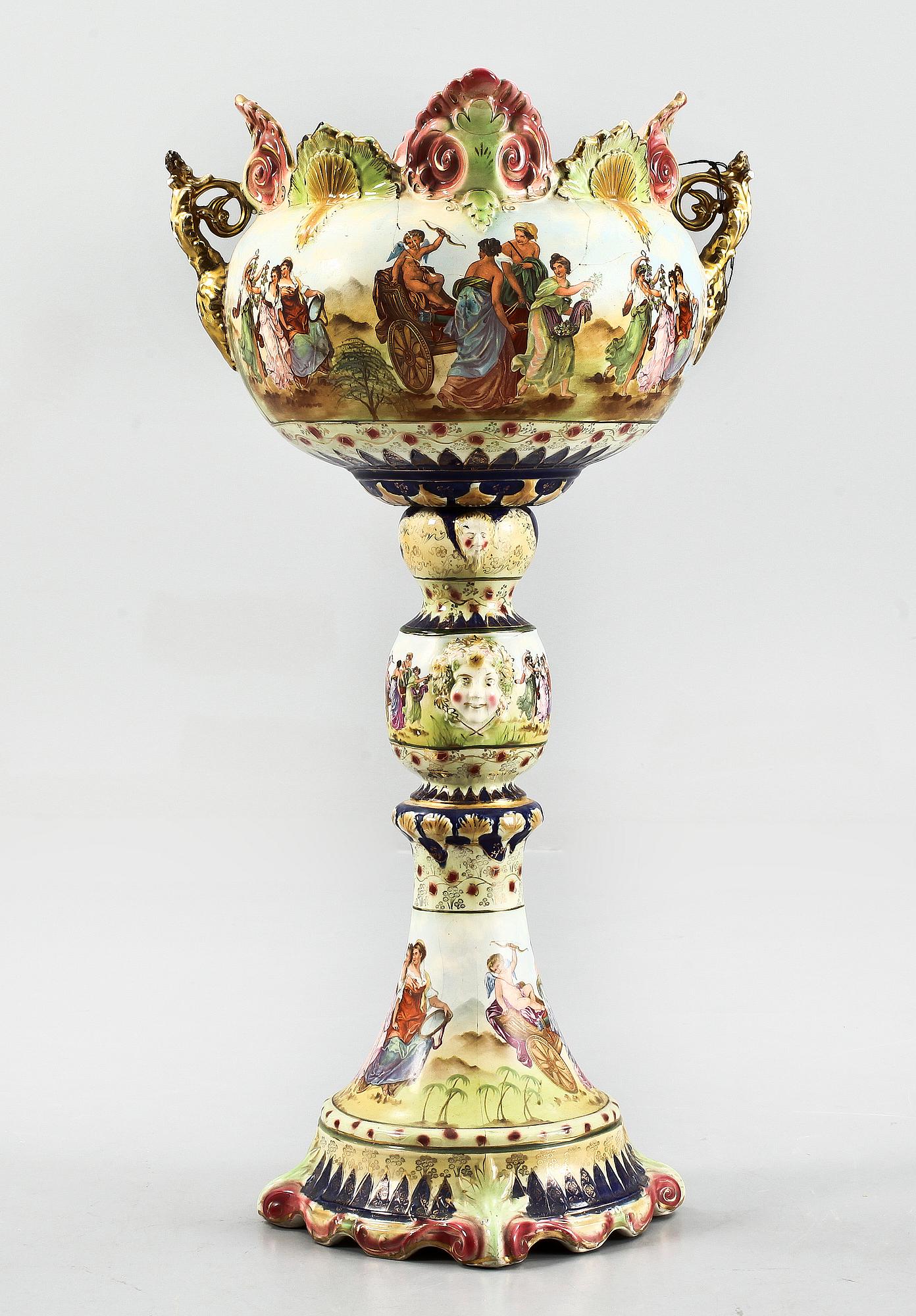 PIEDESTAL MED YTTERFODER, flintgods, Mellaneuropa, 1900-tal.