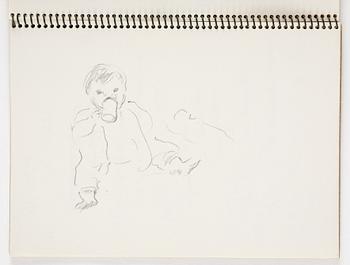 Lotte Laserstein, 4 skissböcker med blyertsteckningar.