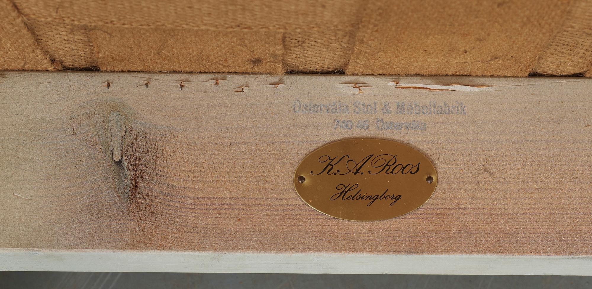 KARMSTOLAR, ett par, rokokostil, K. A Roos, Helsingborg, 19/2000-tal.