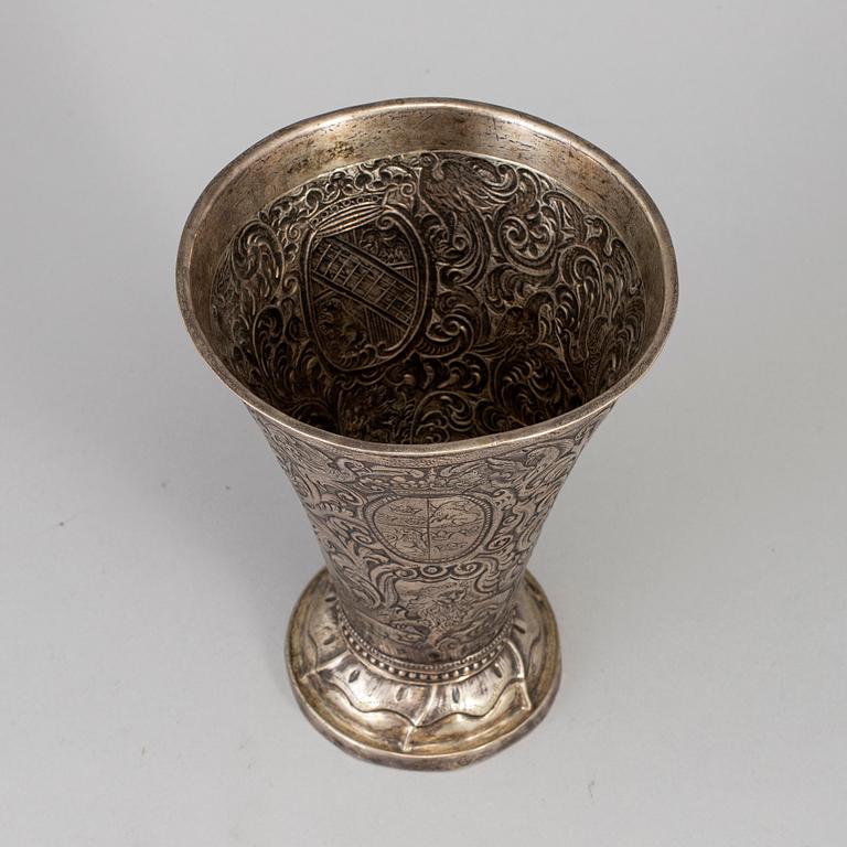 ERIK LEMON, a parcel-gilt silver beaker, Uppsala, 1795.