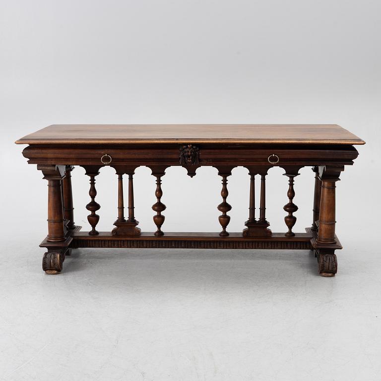 Library table, late 19th century.