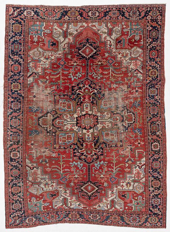 An Antique Heriz carpet, north west persia, c. 420 x 210 cm.