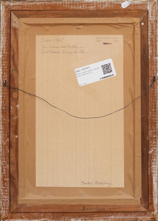 BERTIL WAHLBERG, olja på papp. Signerad.