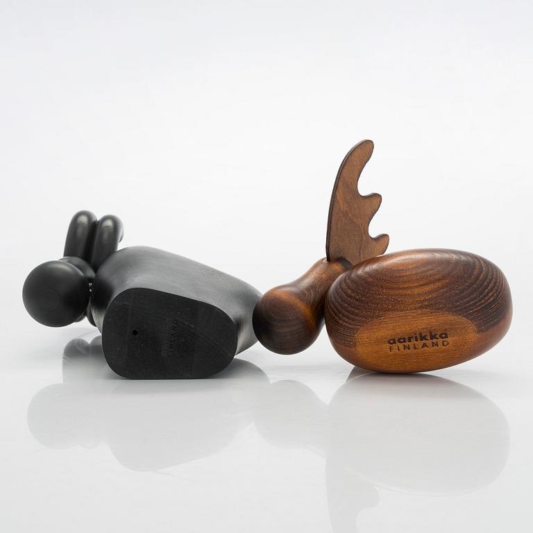 Kaija Aarikka, two 21st century sculptures for Aarikka Finland.