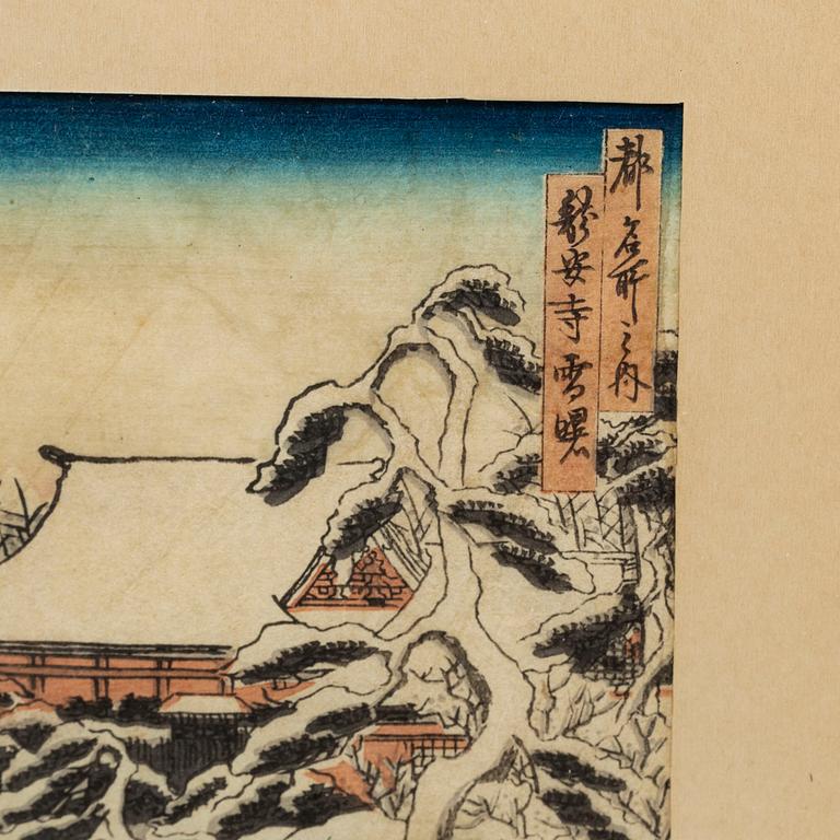 HASEGAWA SADANOBU I, färgträsnitt, 2 blad från album. Japan, 1900-tal.