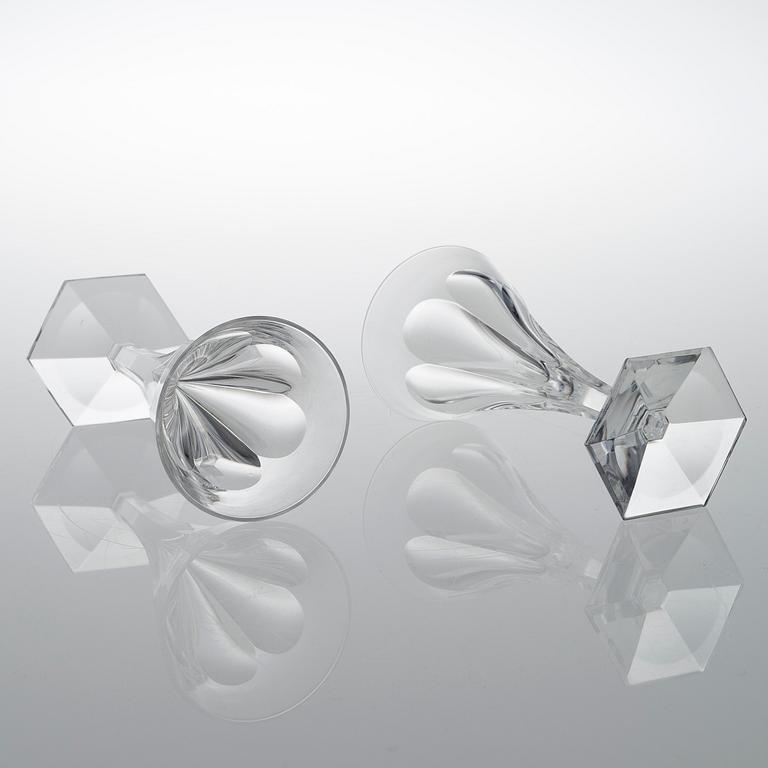 Nine glasses, 20th century.