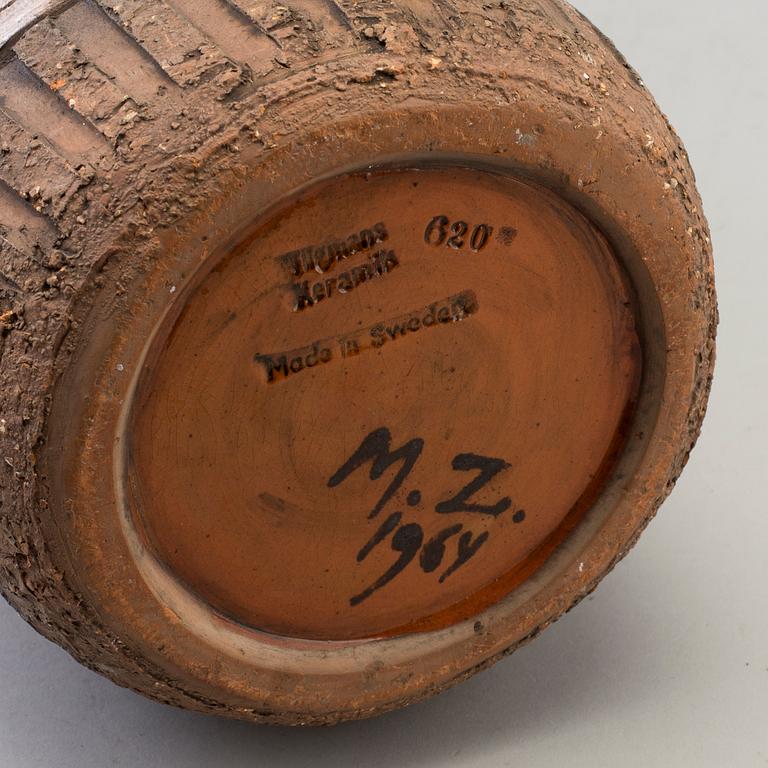 A stoneware vase by Marian Zawadski for Tilgmans Keramik, signed and dated 1964.