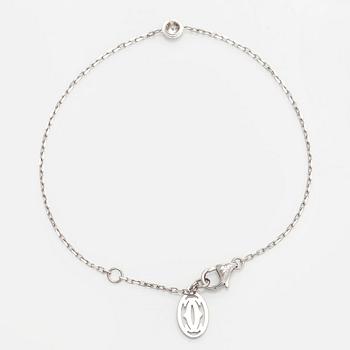 Cartier, rannekoru, "d'Amour", 18K valkokultaa, timantti, n. 0.05 ct.