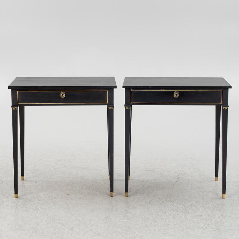 A pair of late Gustavian style tables, mid-20th century.