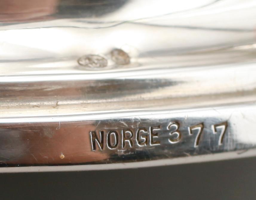 KANDELABRAR, 1 par, silver, Norge, 1940-tal. Fyllda.