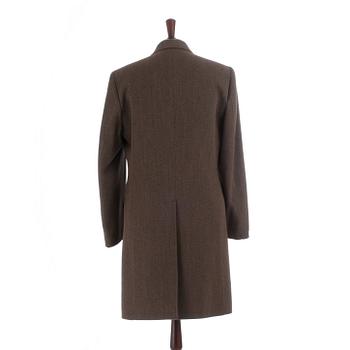 PARK HOUSE, a brown wool coat / covert coat, size 48.