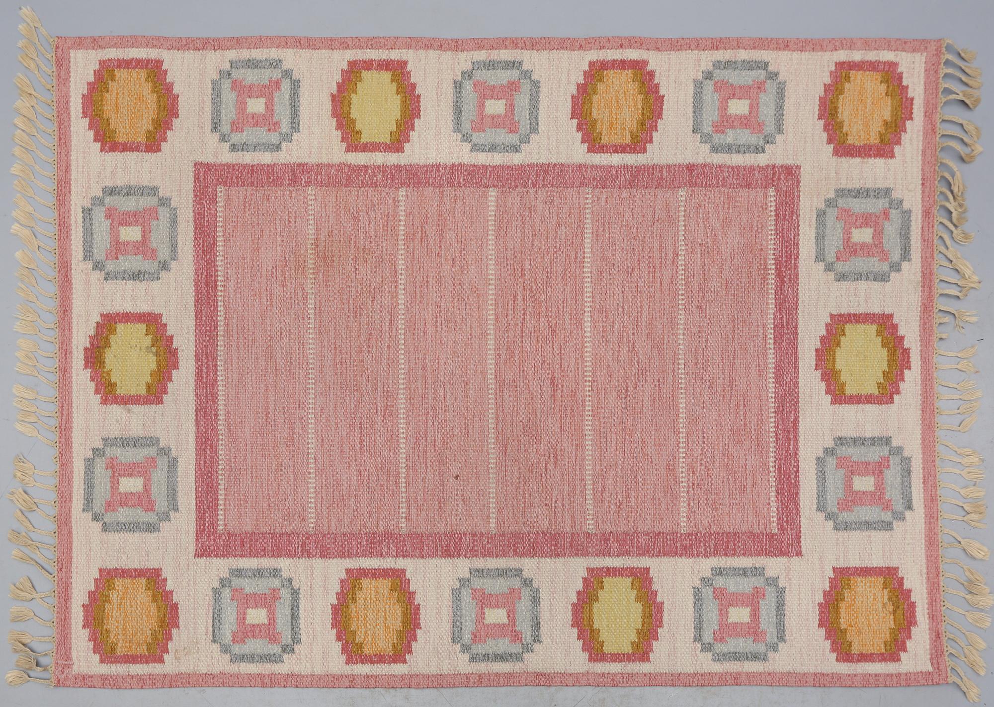 MATTA, rölakan, Ingegerd Silow, monogramsignerad, 1900-talets andra hälft, 228 x 170 cm.