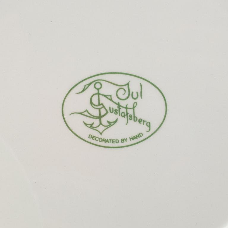 Julservis, 62 delar, porslin, "God Jul", Rörstrand/old Gustavsberg.