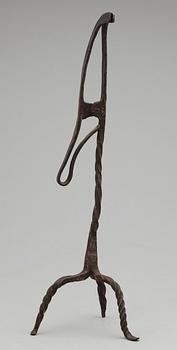LJUSHÅLLARE, för trästicka, smidesjärn, 1600/1700-tal.