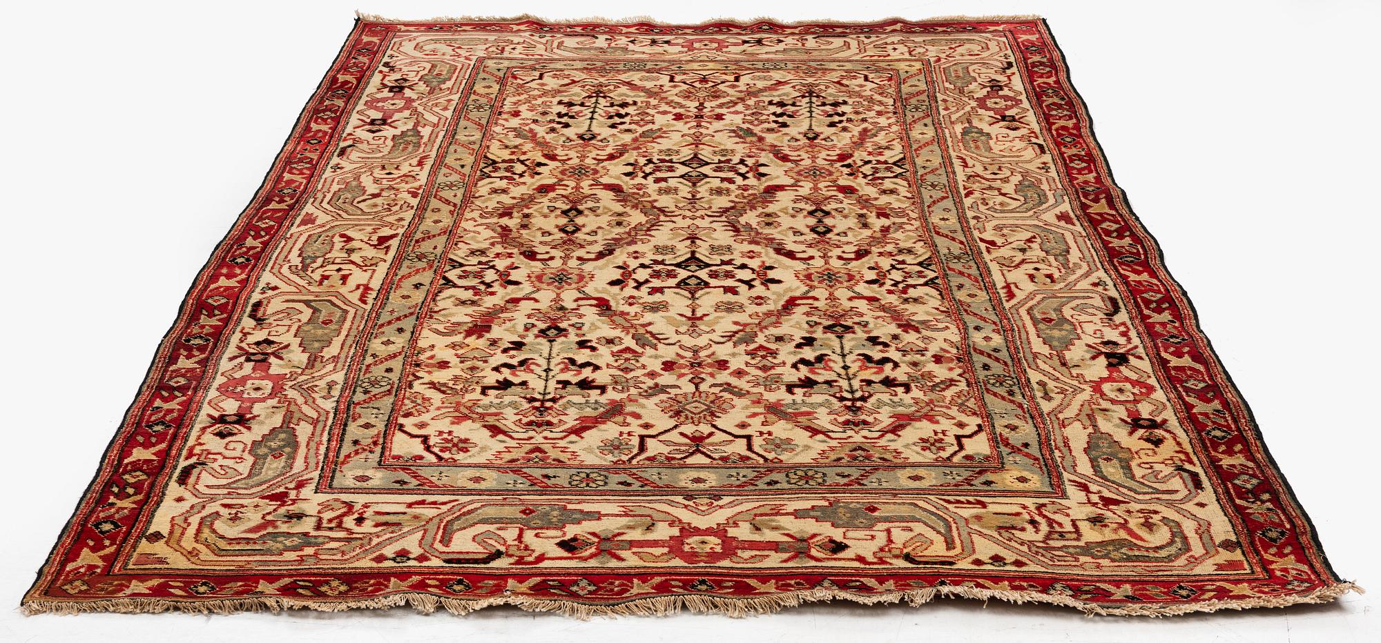 Matta, antik Agra, norra Indien, ca 273 x 181 cm.