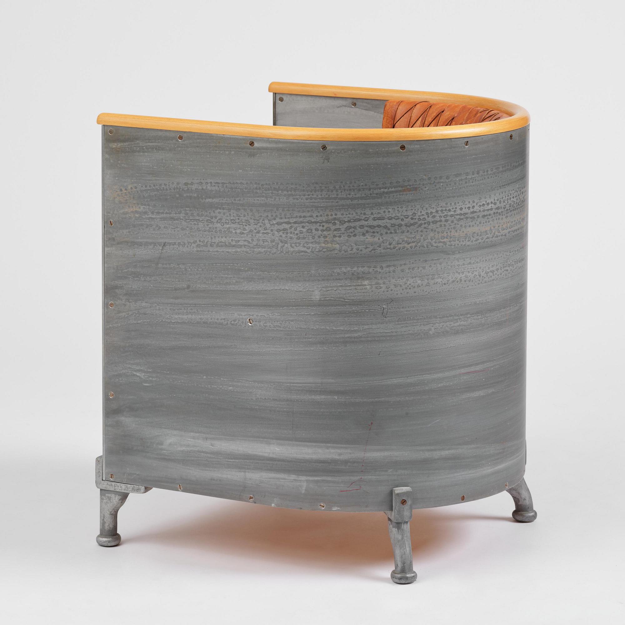 Mats Theselius, an "Aluminiumfåtölj" armchair, ed. 66/200, Källemo, Värnamo, post 1990.