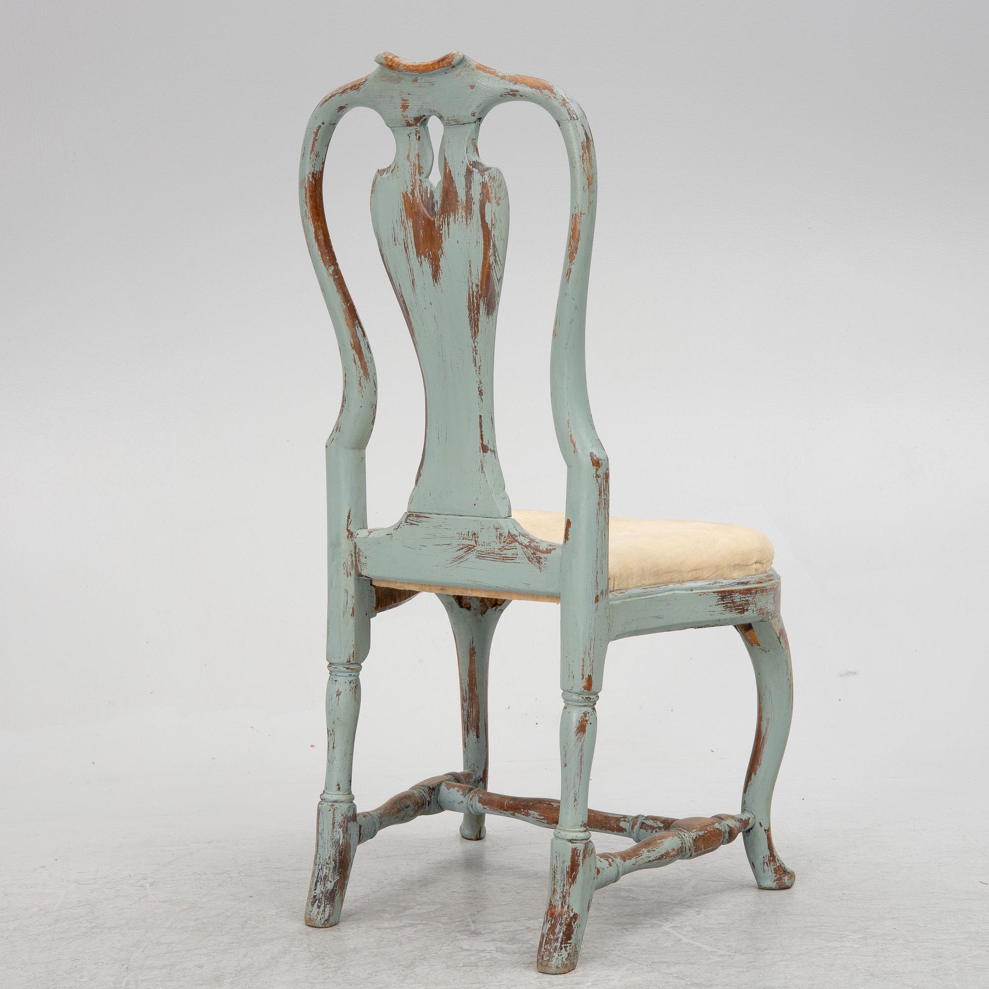A rooco chair, mid-18th century.