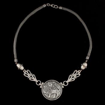HALSSMYCKE, silver. "Sollejonet", Kalevala Koru.