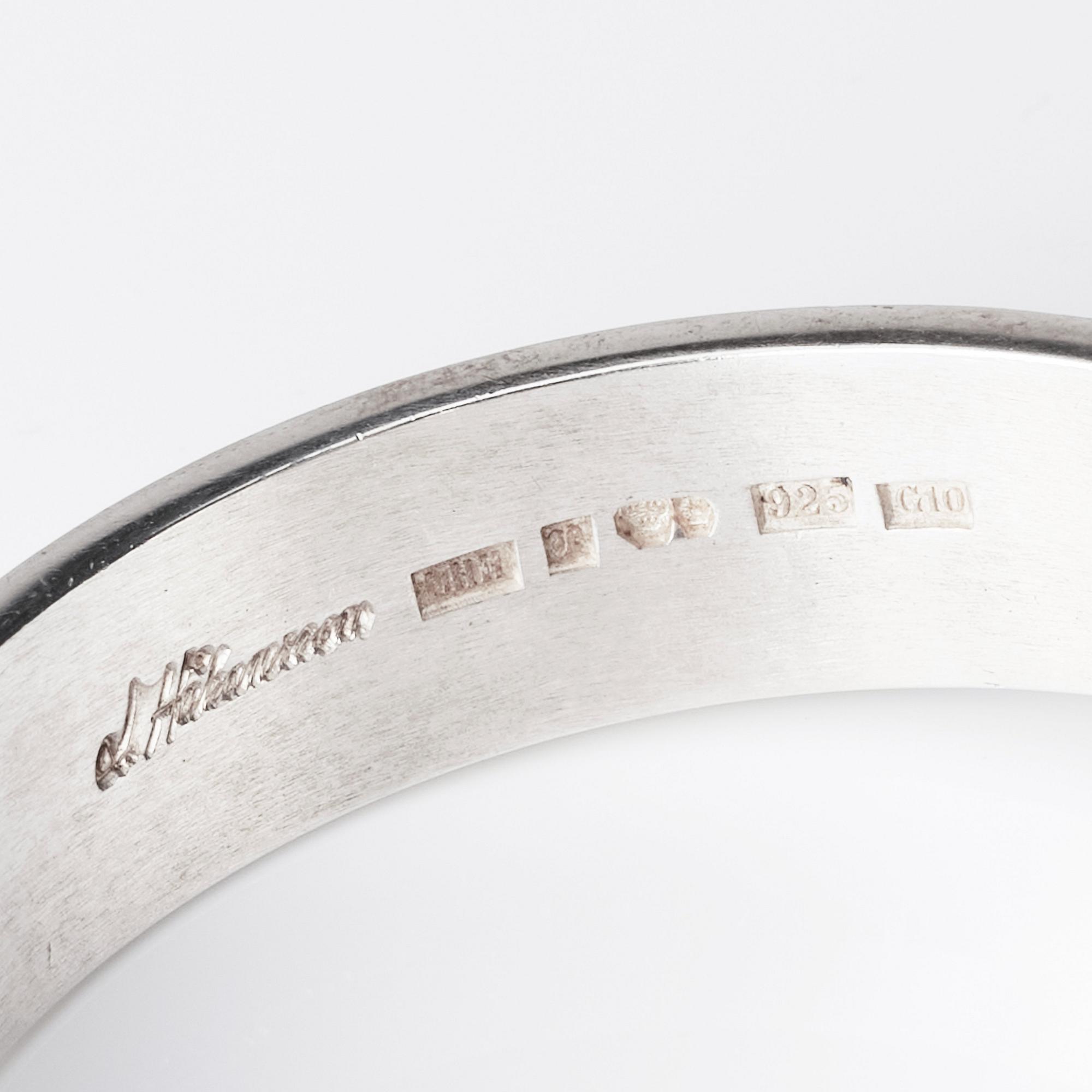 Lars Håkansson, a silver bangle. Lund Sweden 1981.
