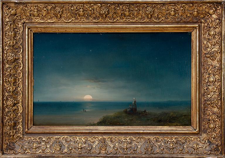 GERTRUD WRÅKE LINDQVIST, olja på pannå. Monogramsign.