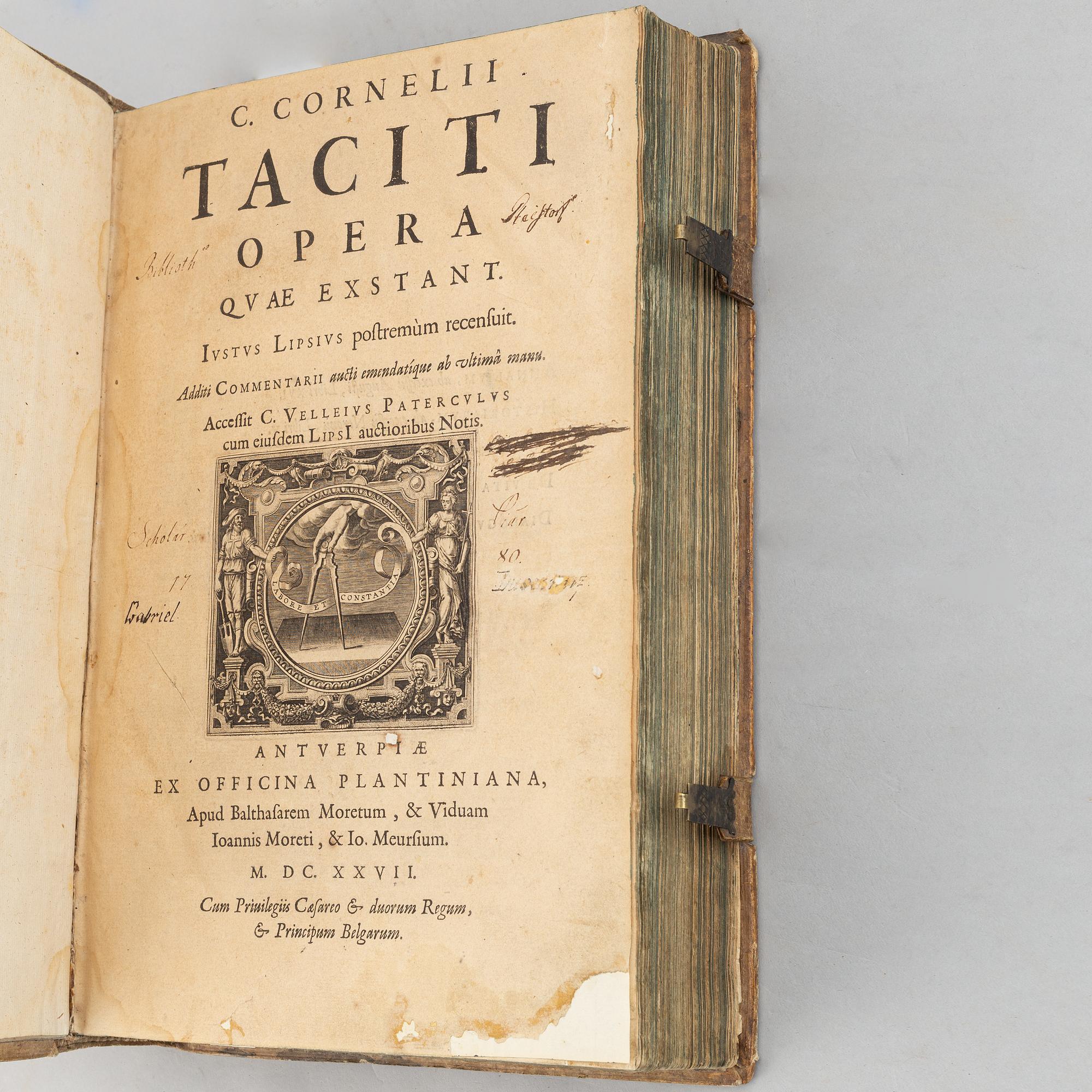 Tacitus, 1627.