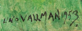 UNO VALLMAN, oil on canvas signed and dated 1953.
