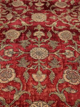 A MUGHAL SILK VELVET, India, probably the second half of the 18th century, ca 227 x 146,5 cm.