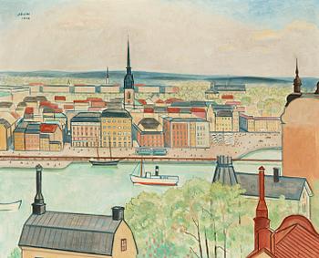9. Einar Jolin, View over Gamla Stan, Stockholm.