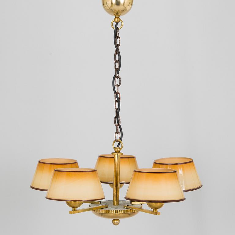 Paavo Tynell, taklampa modell 1409/5, Taito, 1930-tal.