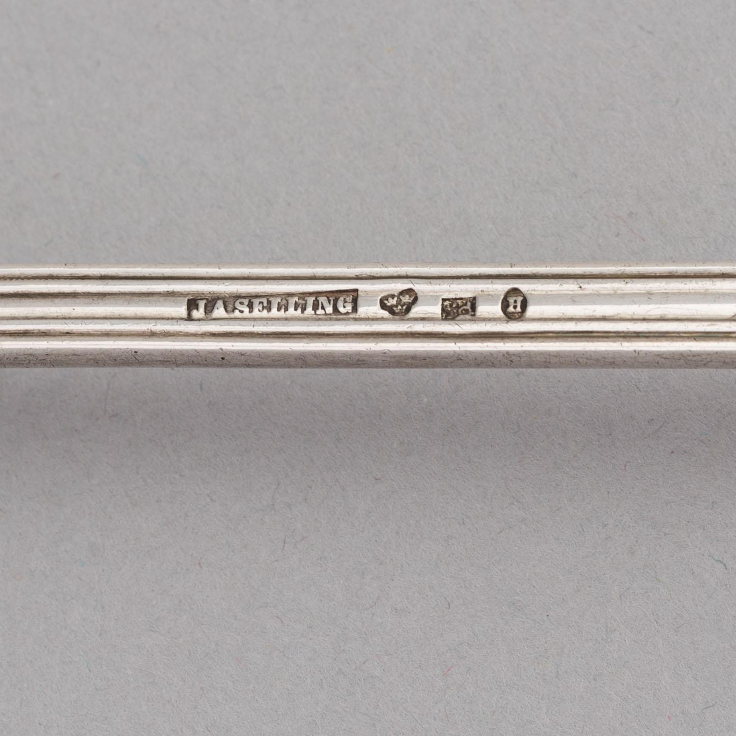 A Swedish Silver Laddle, mark of JA Selling, Härnösand 1869.