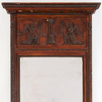 An Empire mirror, Stockholm, early 19th century.