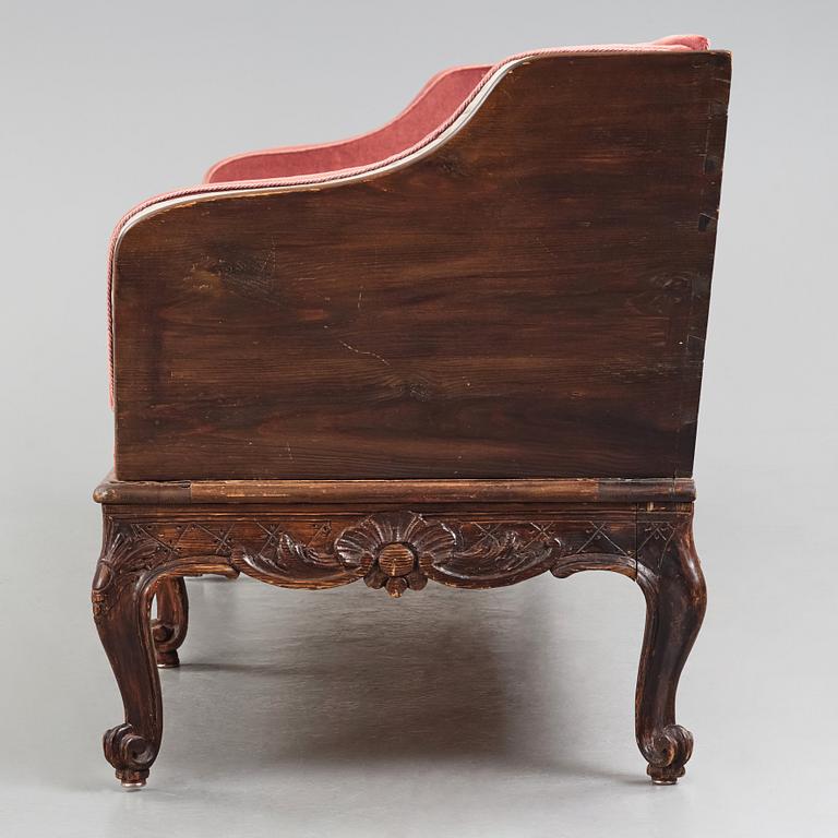 Soffa, Sverige, 1700-talets andra hälft, Rokoko.