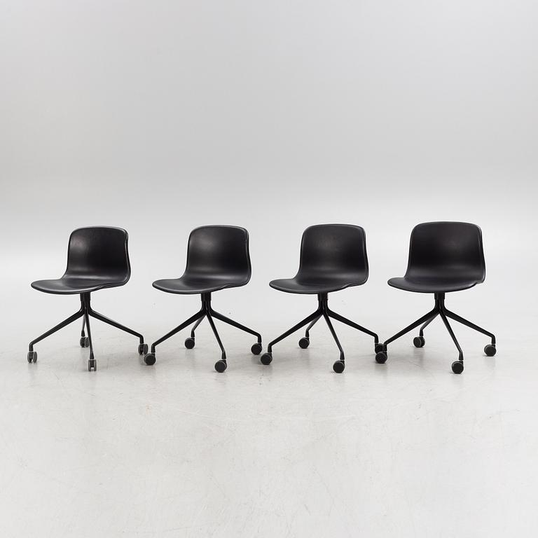 Four swivel chairs from HAY, Denmark.