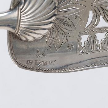 Serveringsbestick, 5 st, silver, bl a Johan Illberg, Viborg 1844.