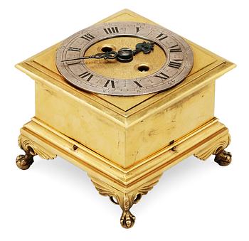 A Swedish late Baroque 18th Century table clock by A. Forssman.