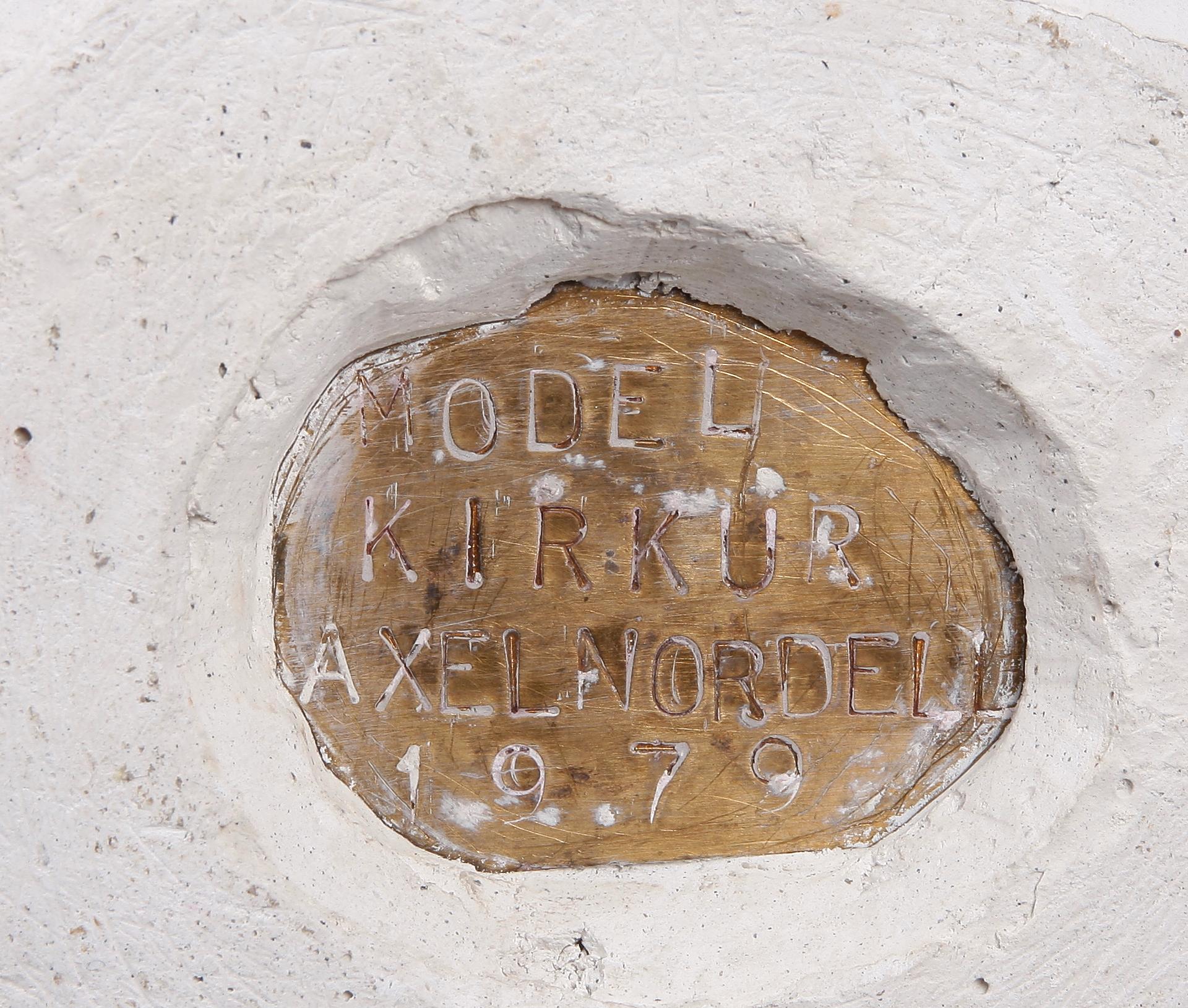 AXEL NORDELL (1914-1997), skulptur, gips, "Kirkur", sign och dat 1979.
