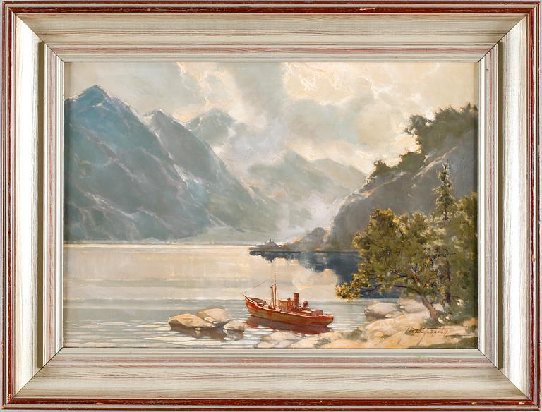 JAN BOHUMIL POSPISIL, olja på duk, signerad.